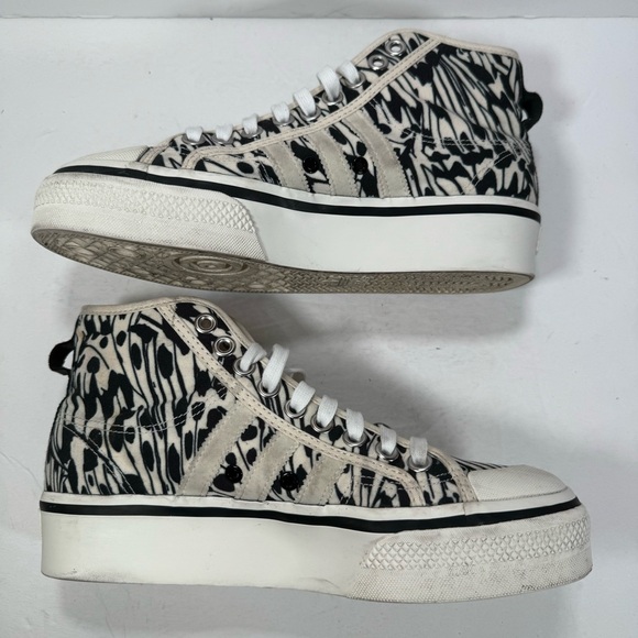 Adidas Nizza Wonder White Butterly Platform Mid Sneakers Women's Size 8.5 - Picture 8 of 10